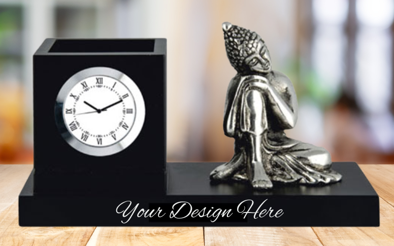 Table clock with Buddha
