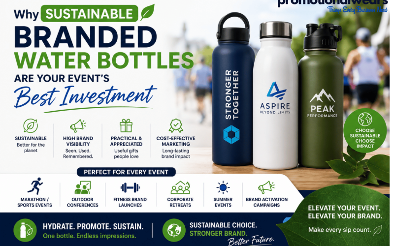 Custom Logo Water Bottles Online | Promotional Event Giveaways