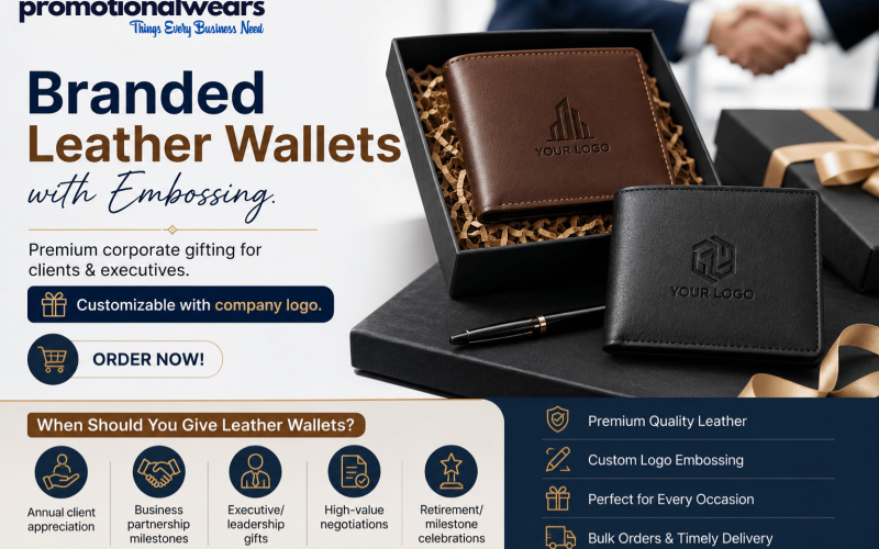Custom Leather Wallets with Logo | Premium Corporate Gifts