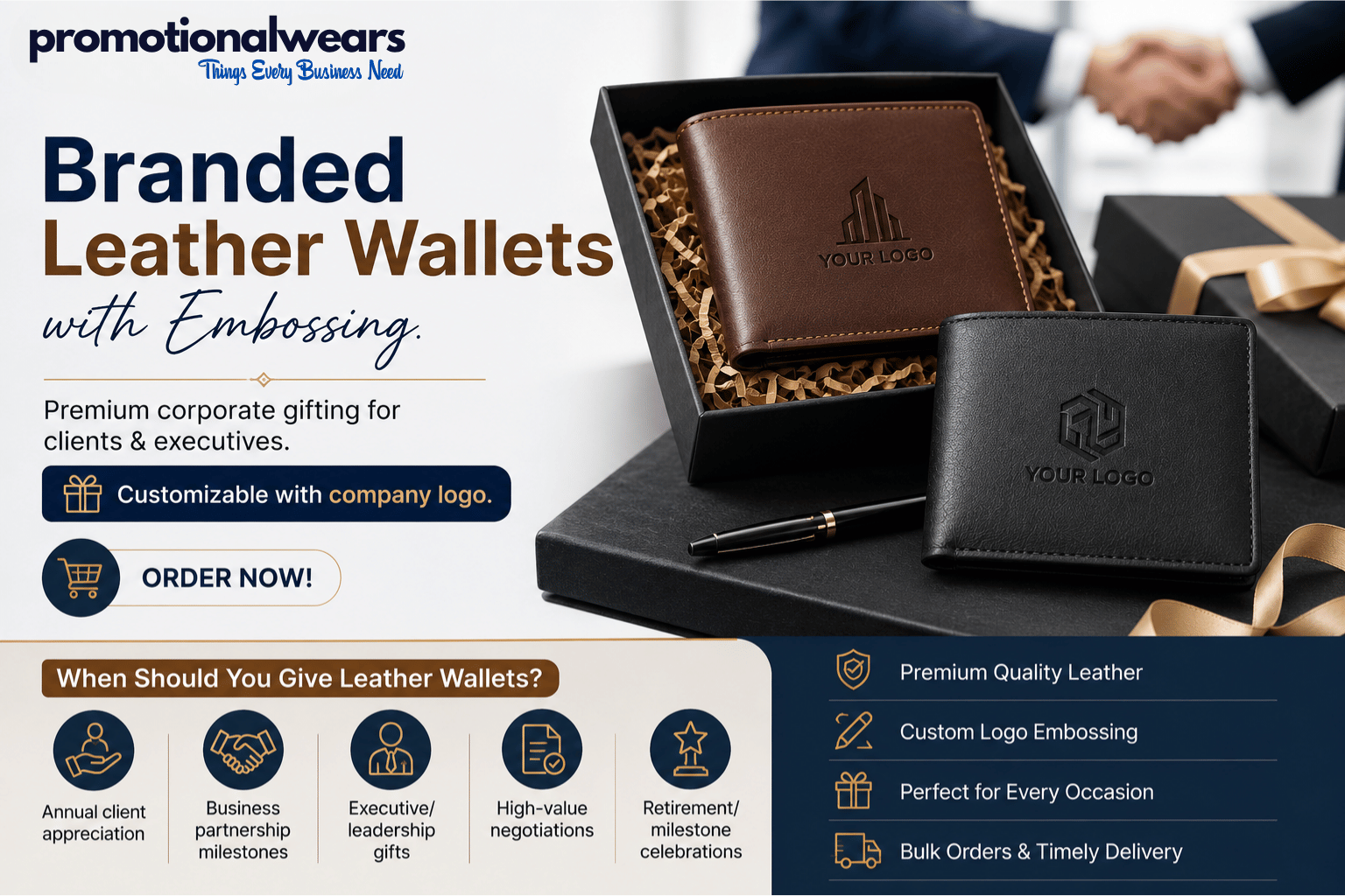 Custom Leather Wallets with Logo | Premium Corporate Gifts